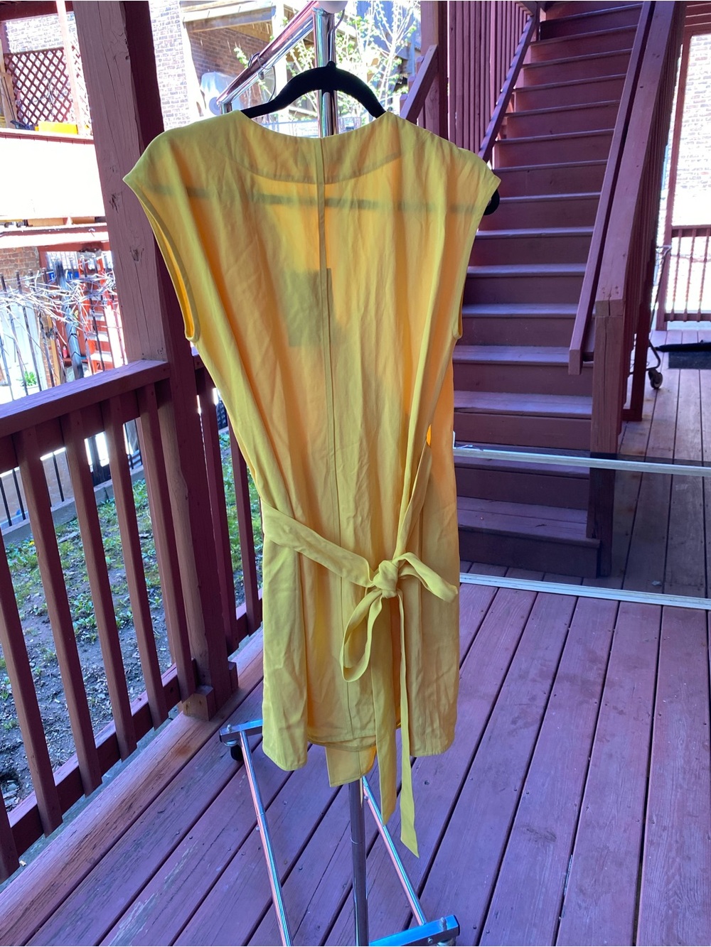 Everlane Yellow Sleeveless V-Neck Dress - Picture 9 of 10
